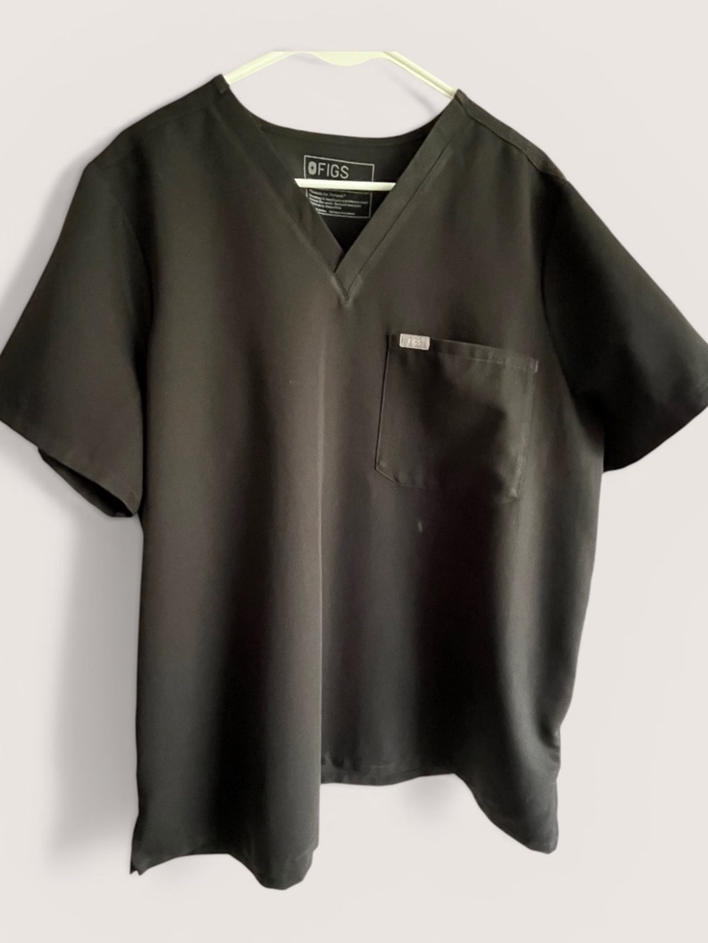Figs Black Catarina One Pocket Scrub Top Size XXL